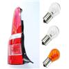Generico Fanale Faro Stop Gruppo Ottico Posteriore Corpo Nero Sinistro lato guida Completo di Lampade Specifico per Panda modello 169 prodotte dal 2003 al 2011-504110 - OM-030 - OM-032