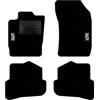 QUEMAR Tappetini Auto compatibili con Audi A1 8X 2010-2018/ Kit Tappeti Moquette e Gomma su Misura (Set 2 Anteriori + 2 Posteriori) / Ricami e Colori Personalizzati (Bordo Nero, 2 Ricami)
