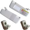 Generico FAMAC KIT COMPLETO DI GANCI + PANTINE ALETTE PARASOLE DESTRA E SINISTRA (LATO GUIDA E PASSEGGERO) CON TASCA E SPECCHIO SPECIFICHE PER 500 DAL 2007 AL 2017.