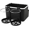 HADAVAKA Contenitore Per Il Bracciolo Dell'auto, Organizzatore Per Il Bracciolo Dell'auto, Organizzatore Universale Multifunzionale Per Il Bracciolo Dell'auto, Organizzatore Per Il Bicchiere D'acqua (Black)