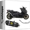 MOTOTOPGUN arrow scarico completo + collettore omologato catalizzato race-tech alluminio nero fondello carby compatibile con yamaha tmax t-max 560 2022 2023 2024 mototopgun