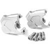 QILINGS Rialzi Manubrio Per BMW Per R1200GS 2004-2008 R 1200 GS Adventure 2005-2008 Manubrio Moto Riser Trascinare Handle Bar Morsetto Estendere Adattatore Moto Manubrio Riser(Silver-No logo)