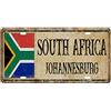 SJOAOAA Copritasta, souvenir della capitale, decorazione per auto, in metallo, antiruggine, capitale del Sud Africa, Johannesburg, targa anteriore personalizzata per uomini/donne/ragazzo/ragazze, 15,5 x 30,5
