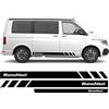 FOTOFOL Strisce laterali adatte per VW T6.1, T6, T5, Multivan, Bulli, adesivi laterali