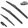 Autopixl Tergicristalli anteriori posteriori compatibili con Kia Rio 4 YB/SC 2017-2023 Parabrezza Accessori for parabrezza Finestra Silicone Tergicristallo posteriore originale (Color : Front Rear, Size