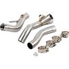 XYVRTK Per BMW R850R 2004-2007 R1150R 2001-2005 R1150GS ADV 1999-2004 51MM Slip-on Terminali di scarico dell'intestazione Tubo Collegamento collettori di Scarico Moto R 850 1150 R