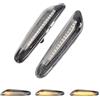 Yoegerery Indicatore laterale dinamico a LED Ambra Super Bright Canbus Ripetitore Luci sequenziali per B-MW 1 3 5 Serie E60 E61 E81 E82 E88 E46 E90 E91 E92 E93 X3 E83 X1 E84 (Trasparente)