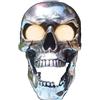 Generic Faro per moto con teschio - Faro in resina retrò con teschio | Decorazione faro moto, regalo festa Halloween 2022, accessorio moto unico