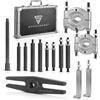 STAHLWERK Set di estrattori per Cuscinetti Set di estrattori da 14 Pezzi, Utensile Speciale per Lo smontaggio Professionale di Cuscinetti Interni ed Esterni, Ruote dentate, pulegge, rotori