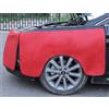 CHHMAELOVE Attrezzi Officina Telo Coperta Protezione Carrozzeria，Magnetico Meccanici Auto，Fodera Protettiva per l' Auto Parte Anteriore Parafango schoner Officina schoner Protezione Parafango,Red