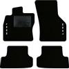 QUEMAR Tappetini Auto compatibili con Seat Leon III 5F 2012-2019/ Kit Tappeti in Moquette e Gomma su Misura (Set 2 Anteriori + 2 Posteriori)/ Ricami e Colori Personalizzati (2 Ricami, Bordo Nero)
