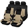 HNHPY Auto Set Coprisedili per Ford KA RU8 2008 2009 2010 2011 2012 2013 2014 2015 2016, Anteriori e Posteriori Antiscivolo Coprisedile Traspirante Protezione Sedile Accessori,Beige