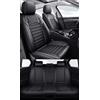 NOBQUA Coprisedili Auto Universali per 5 Posti in Vera Pelle-Compatibili con Jeep Renegade Compass Cherokee Wrangler - Impermeabili, Antiscivolo-Set Completo per SUV e Berlina