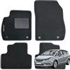 W-Parts SERIE 4 TAPPETI - TAPPETINI IN MOQUETTE NERI PER ZAFIRA C DAL 2015 AL 2019