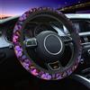 Mexpekil Coprivolante universale per auto con fiori colorati e farfalle, antiscivolo, accessorio decorativo per auto, diametro 38 cm