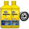 Generico KIT TAGLIANDO OLIO XTM 10W40 (2 LITRI) compatibile con BARDAHL XT + FILTRO OLIO 82635R COMPATIBILE CON PIAGGIO BEVERLY 250 300 RST HPE