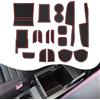 YEE PIN Tappetini in Gomma Compatibili con Suzuki Vitara 2016-2024 Tappetini Antiscivolo Interni per Console Centrale, Scatola di Immagazzinaggio Ricambi Auto interni