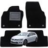 OFFICINE MILANO IL TUO STILE IN AUTO. 4 Tappetini in Moquette per Volkswagen Polo Compatibile con Modelli dal 2017 in poi, Fondo Impermeabile e Antiscivolo con Battitacco in PVC - Alta Qualità - Made in Italy - OFFICINE MILANO