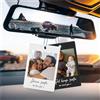 BedEuu Decorazione da appendere personalizzata per specchietto retrovisore per auto, con foto di famiglia e testo personalizzato, aggiunge foto di cane e gatto, design sicuro e non ostruttivo, regalo