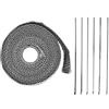 Mavaol Kit di avvolgimento termico di scarico, 1 x 50 piedi, fibra di vetro per alte temperature, acciaio legato alla corrosione, migliora le prestazioni del motore, per (Black)