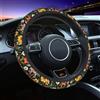 Mexpekil Coprivolante per auto con fiori selvatici colorati, universale, antiscivolo, decorativo, accessorio per auto (38 cm), confezione da 1