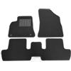 ASC Tappetini Auto Compatibili con Citroën C4 Picasso 2006-2013, Moquette, Battitacco in Gomma, Bottoni per Ancoraggio
