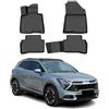 OMAC Tappetini in Gomma Tappetini Compatibili con Kia Sportage 2022-2026 TPE Tappetini Auto Nero 4X