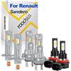 ROADSUN Kit Lampadine LED Per Auto, 20000LM, 6000K Bianco, Abblaglianti H1, Anabbaglianti H7, Fendinebbia H11, Le migliori lampadine LED, Design OEM per sostituzione diretta, For Renault Sandero 2017-2020