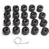 Grace's Secrets Grace's Tech Cappucci copriruota da 17 mm, 20 Pezzi copriruota per Auto, Tappi a Vite antifurto, compatibili con VW Golf Passat Beetle Compatibile con Audi, Tutte Le Marche di Automobili