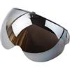 Breale Visiera universale per motocicletta retrò stile pilota standard con 3 bottoni automatici Visiera apribile per casco antivento