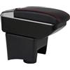 OYHCM Bracciolo Centrale per VW POLO Mk5 6R Vento 2010-2018, Doppio Scomparto, Pelle Nera, Facile da Installare, Accessorio Auto Personalizzato