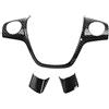 ZAPYVET Decorazione dell'autoadesivo della copertura del rivestimento del volante, for Ford, for Focus 3 MK3 (2012-2014), for KUGA 2013-2015, 1 pz Accessori Car Styling Adesivo per coprivolante(Carbon