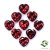 SBI Gems Naturale Granato Rosso Forma Cuore Taglio 6x6 MM Lotto 05 Pezzi 4.27 Cts Loose