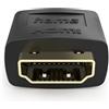 Hama Adattatore HDMI 8K, prolunga con connettori femmina a femmina, connettori placcati oro, risoluzione 7 680 x 4320, compatibile con PC, monitor, TV, nero