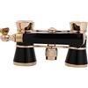 Phefop Telescopio Binoculare per Teatro, Vetro Ottico BK7, Binocolo da Opera 3X25, Messa a Fuoco Centrale, Campo Visivo di 105 M per Donne e Bambini (BLACK)
