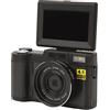 Sxhlseller Fotocamera per da 48 MP, Fotocamera Digitale 4K con Display IPS da 3,2 Pollici, Zoom 16X con Messa a Fuoco Automatica, Obiettivo Grandangolare e Macro per Video