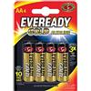 EVEREADY 10 di Eveready Eveready Gold AA x 4 pile alcaline
