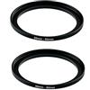 Fotasy (2 pezzi) adattatore per anello step-up da 55 a 62 mm, anello filtrante Step Up da 55 mm a 62 mm, maschio da 55 mm 62 mm femmina anello per obiettivo fotocamera DSLR e filtri a infrarossi ND UV CPL