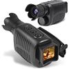 NGBFF Visore Notturno, Dispositivo di visione notturna monoculare Fotocamera 1080P HD Infrarossi Zoom digitale 5X Telescopio da caccia Outdoor Day Night Darkness a doppio uso,per birdwatching, sport all'ar