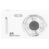 Sxhlseller Camera Digitale 4K per Fotografia, Videocamera Video AutoFocus 16x Zoom con Schermo da 2,4 Pollici, Fotocamera da Viaggio Anti -Shake da 64 MP per Selfie Vlog (WHITE)