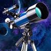 WOWCSXWC Telescopio per bambini, 70 mm apertura 400 mm, telescopio astronomico portatile, telescopio rifrattore per bambini, adulti e principianti, regali per bambini (colore: confezione 3) WOWCSXWC