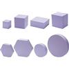 FengQingHuaGG 8 cubi geometrici per fotografia, espositore per gioielli, in schiuma, per esporre prodotti profumati e bigiotteria (viola)