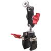 Alksubbm Morsetto in ferro con doppia testa a sfera da 1/4 filettato per supporto video telefono fotocamera monitor luce LED microfoni auto DSLR supporto fotocamera