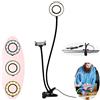 XJDMM Supporto Pigro Per Telefono Cellulare Selfie, Con Luce A Led Autoscatto Streaming Live Streaming, 3 Modalità Di Illuminazione Dimmerabili, Adatto A Tutti I Telefoni Cellulari nero