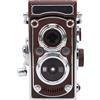 Dpofirs Mini Fotocamera Digitale Vintage, Stile TLR Portatile retrò Punta e Scatta Videocamera Compatta da 2,7K FHD Videocamera con Messa a Fuoco Automatica da 24MP (BROWN)