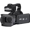 DMETE Videocamera professionale 18X Full 4K 60FPS for webcam live streaming Videocamera digitale da 64 MP 4 Registratore Vlog con schermo rotante Regalo per principianti(32G SD Card,Standard)