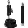 SHOOYIO Supporto regolabile per cruscotto con ventosa per parabrezza auto per action camera in alluminio per telefono auto