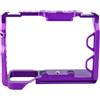 ZHFGJKSO Gabbia for fotocamera for Sony A7M4 A7III A7R3, struttura in alluminio con piastra Arca-Swiss e viti da 1/4 3/8 for riprese orizzontali e verticali(Purple CAGE)