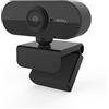 AKLOSIPY Webcam USB 1080P con Fotocamera Desktop per Computer per Video Camera C Drive PC per Riunioni Online e Streaming (BLACK)