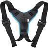 Akozon Portafotocamera da Casco, Casco Chin Mount Light Anti Slip Supporto Sottogola per Casco da Motociclista per Telefoni Cellulari con Fotocamera Osmo Action 3 2 (Blu)